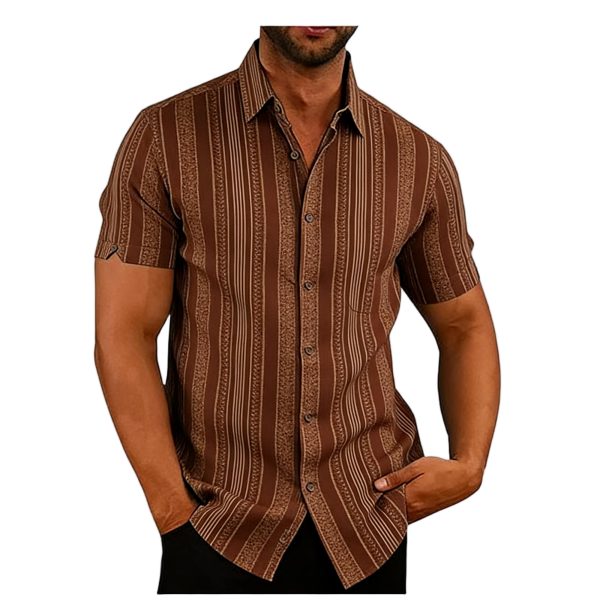 Men's Luxury Casual Linen Short-Sleeve Shirt