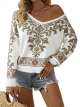 Sexy Cutout Women's Long-Sleeve Solid Knit Top