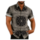 Men's Luxury Short-Sleeve Collared Linen Shirt