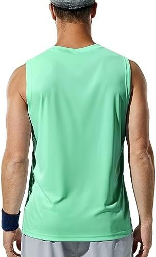 Men's Workout Tank Top Dry Fit UPF 50 Sleeveless Muscle Tee Shirts for Swim, Running, Hiking, Beach