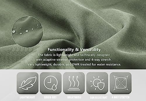 Men Cargo Jogger Lightweight Tapered Hiking Pants Sport Running Quick Dry Sweatpants for Training