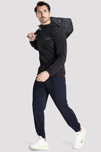 Men's Joggers Stretch Sweatpants with Pockets, Tapered Athletic Pants for Gym Workout and Casual Wear