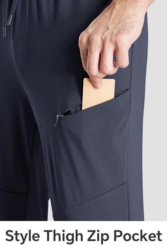 Men's Joggers Stretch Sweatpants with Pockets, Tapered Athletic Pants for Gym Workout and Casual Wear